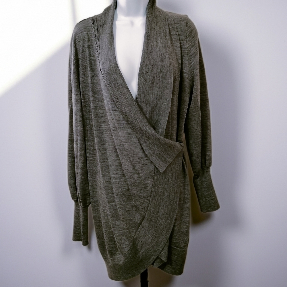 Kenar Charcoal Wrap Cardigan